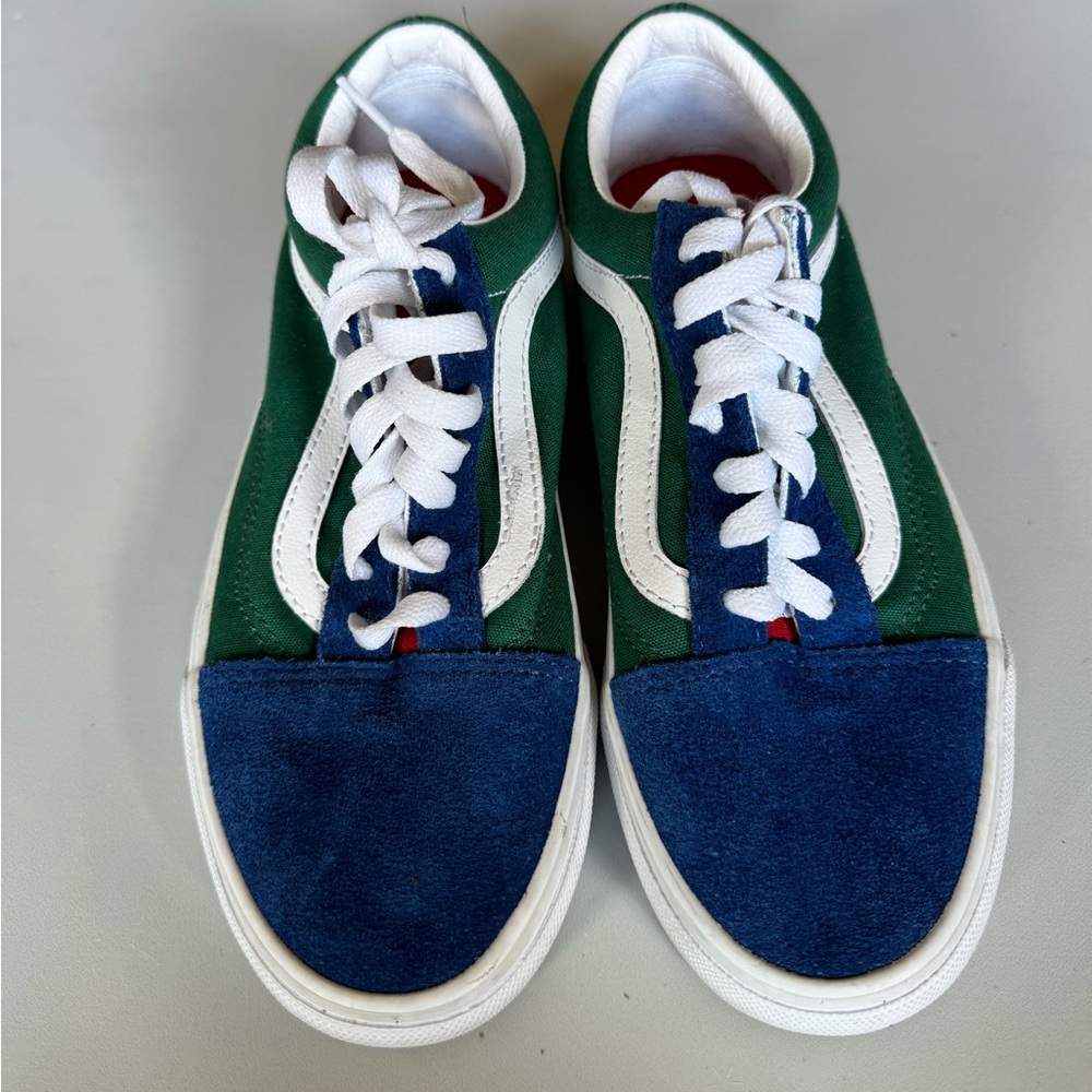 Vans Women’s Old Skool Colorblock Sneakers – Blue, Green, Red & Yellow, Size 6
